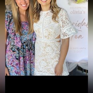 Just Me lace dress. Worn once to bridal shower